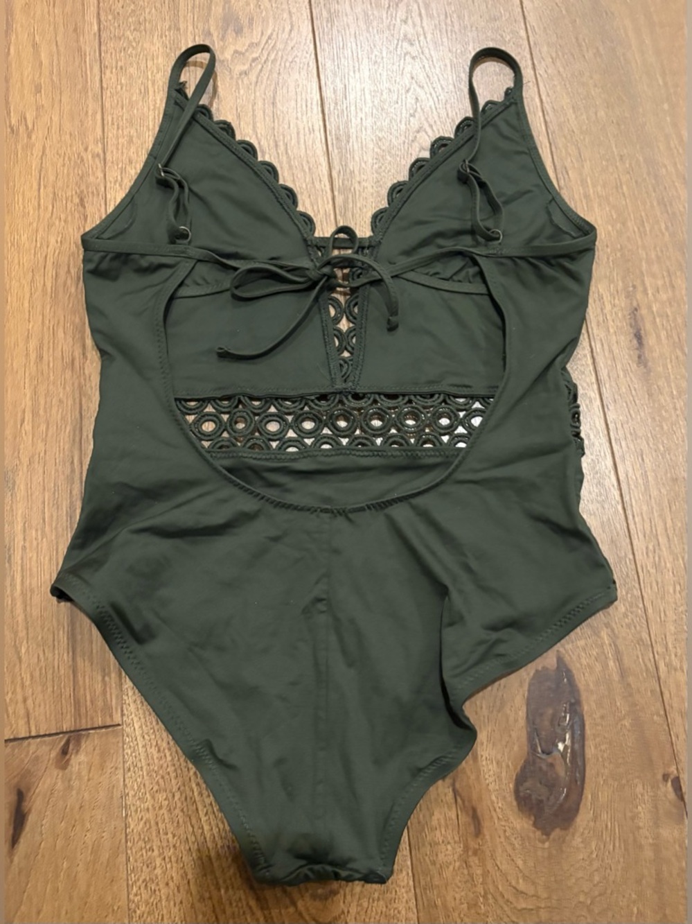 Becca Olive Green One-Piece Swimsuit - Picture 2 of 7